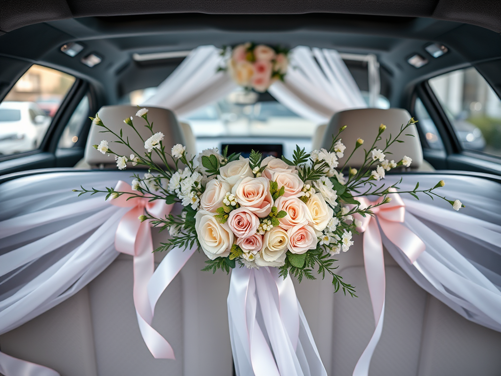 Dekorasi mobil pengantin. Sumber: AI